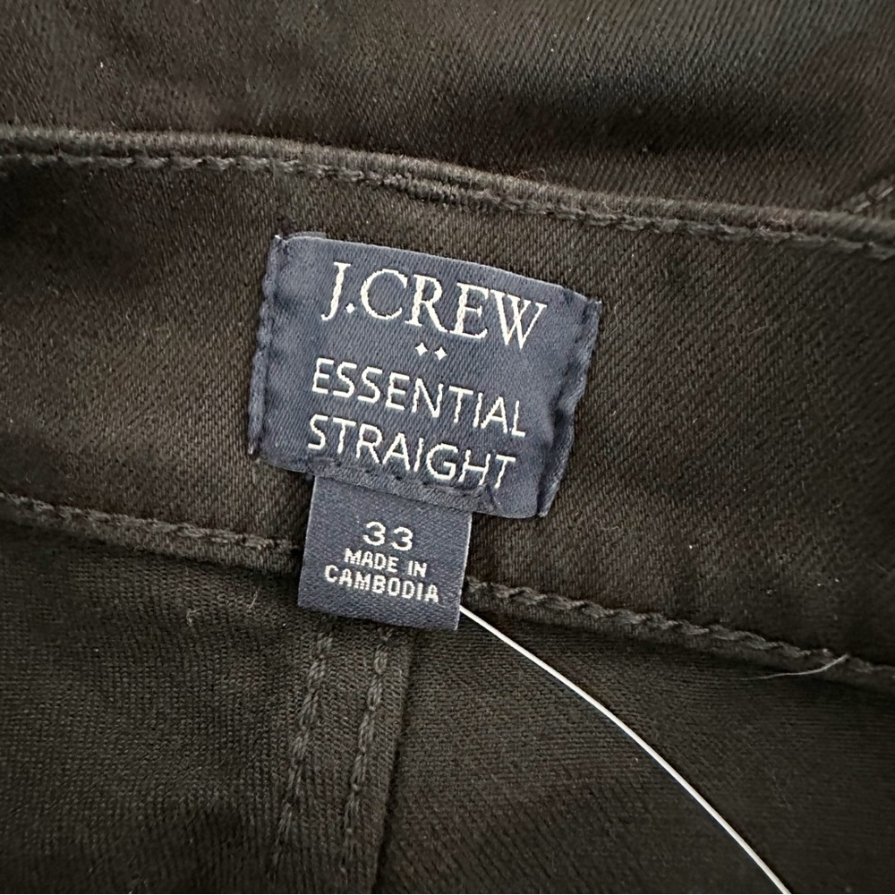 J. Crew Factory Jeans Womens Sz 33 Essential Straight Leg‎ All-Day Stretch Black - Picture 7 of 8